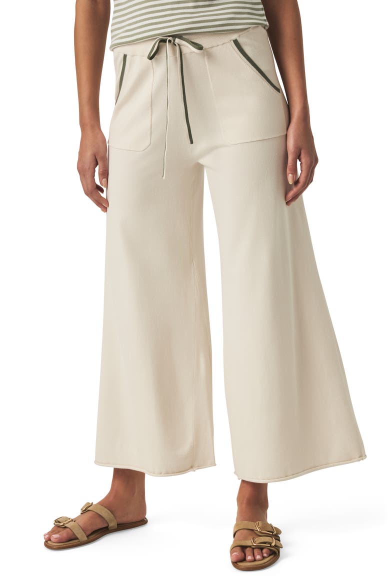 Veronica Crop Wide Leg Sweater Knit Pants, Main, color, MOONSTONE/ SOFT VOB