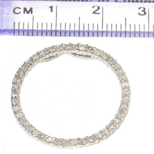 Bliss Diamond 1ct Diamond Circle Of Life Eternity Pendant 14k Gold In 14k White Gold