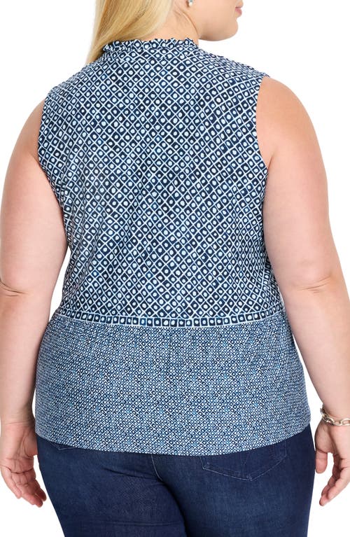 Nic + Zoe Nic+zoe Coastal Geo Tank In Blue