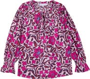 SUGARLIPS Aubrey Floral Print Long Sleeve Shirt