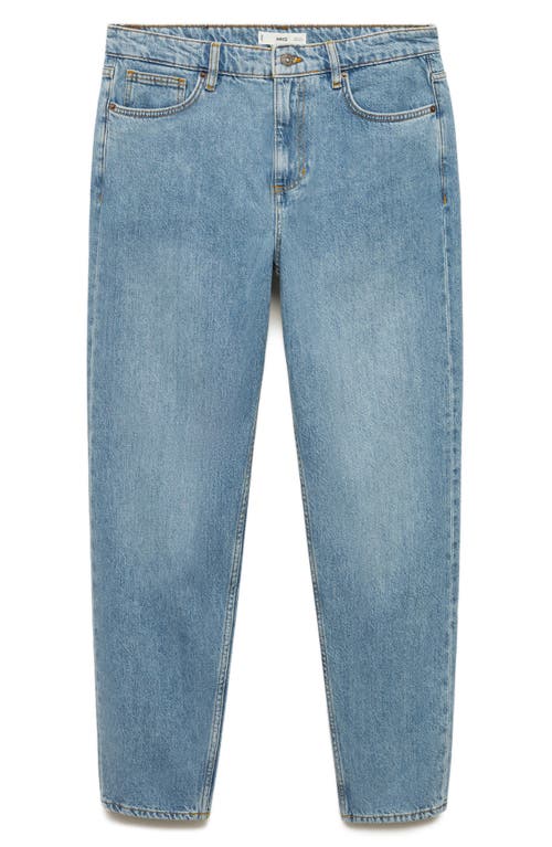 Mango Tapered Jeans In Medium Blue
