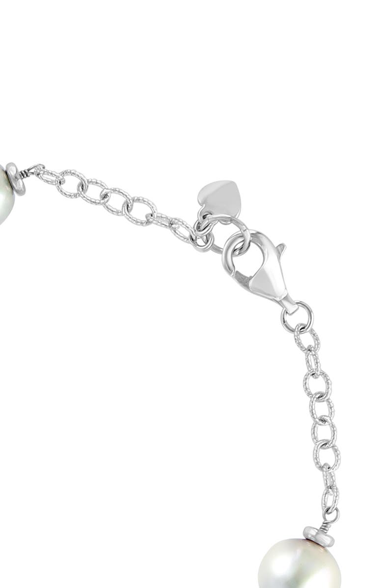 EFFY Freshwater Pearl Station Bracelet, Alternate, color, White