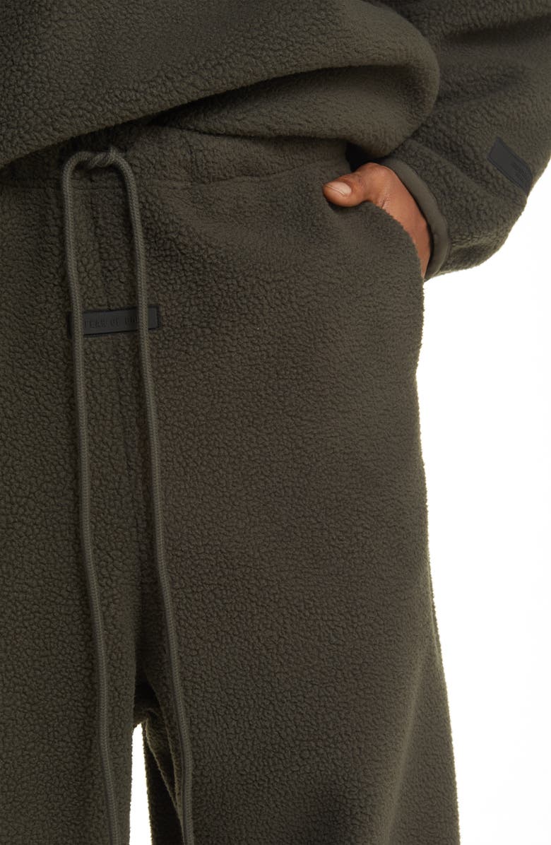 Fear of God Essentials Polar Fleece Drawstring Waist Pants, Alternate, color, 