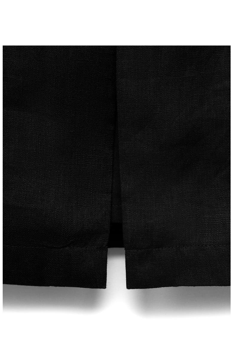 Linen Pencil Skirt, Alternate, color, BLACK