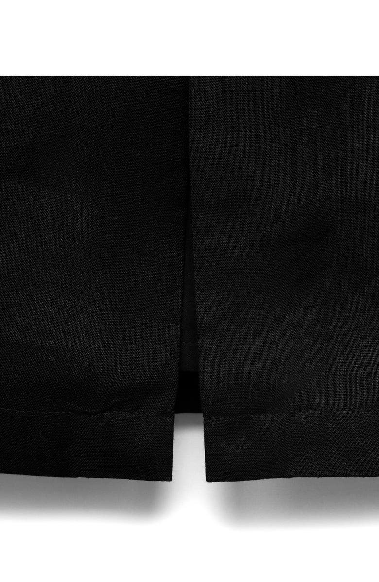 MANGO Linen Pencil Skirt, Alternate, color, Black