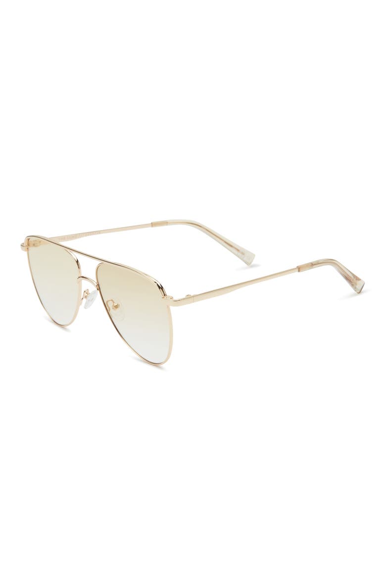 The Duke 57mm Gradient Aviator Sunglasses, Alternate, color, GOLD