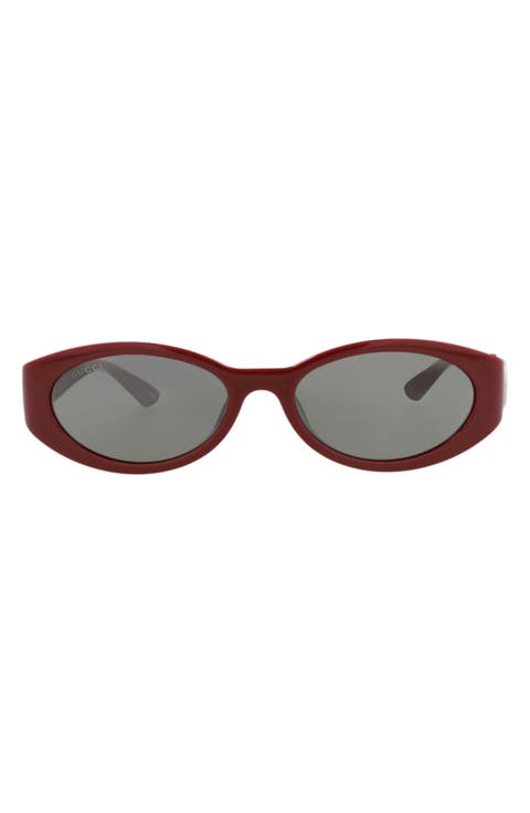 56mm Oval Sunglasses
