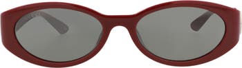 56mm Oval Sunglasses