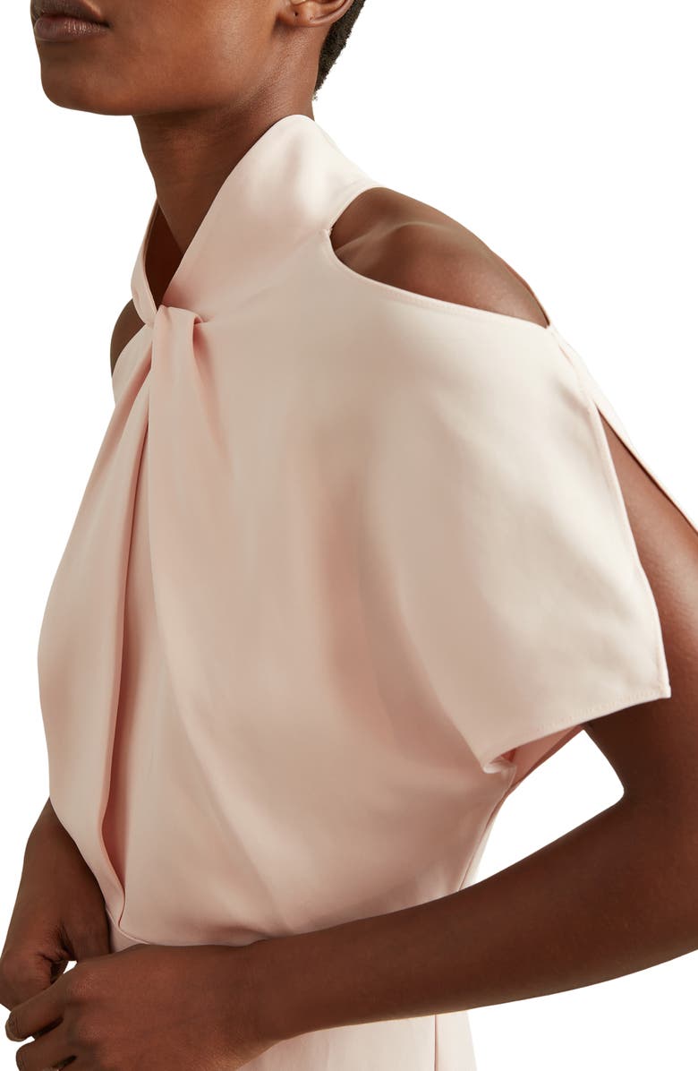 Reiss Andressa Cold Shoulder Midi Dress, Alternate, color, Beige