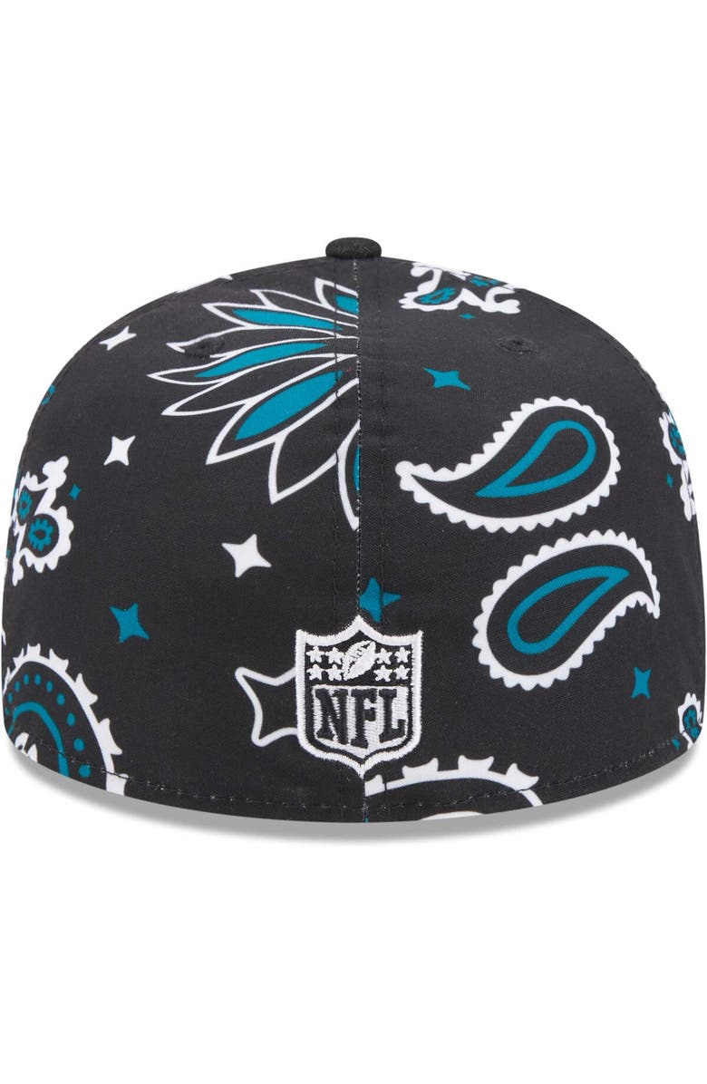 New Era Men's New Era Black Jacksonville Jaguars Paisley 59FIFTY Fitted Hat, Alternate, color, Black