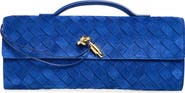 Bottega Veneta Long Andiamo Intrecciato Suede Clutch