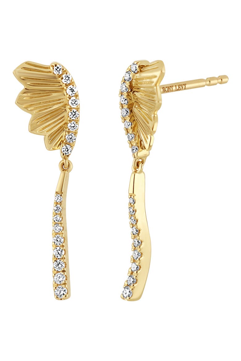 Cleo 18k Gold Diamond Drop Earrings, Main, color, 18KY