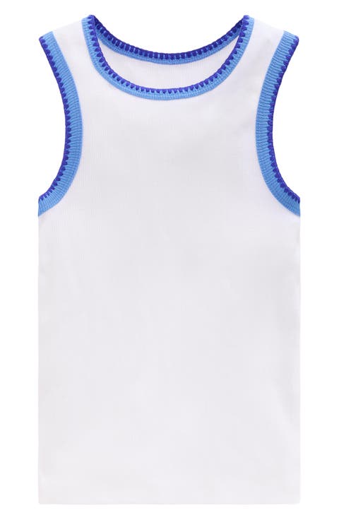 Kids' Contrast Trim Rib Tank (Toddler, Little Kid & Big Kid)