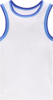 Mini Boden Kids' Contrast Trim Rib Tank