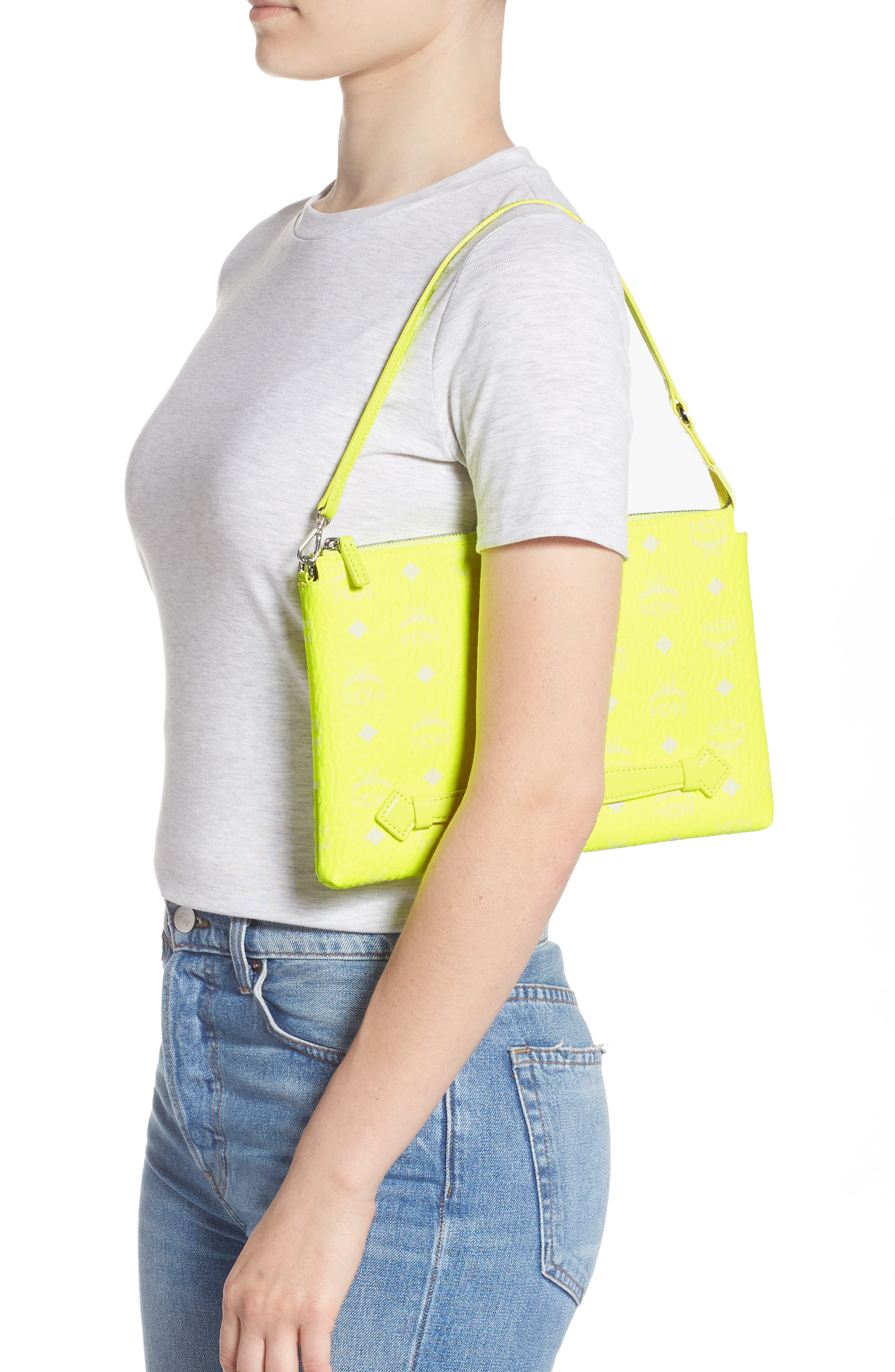 MCM Medium Flo Transparent Holographic Shopper, Alternate, color, 