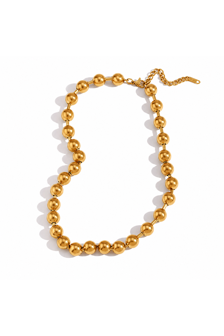 Helise Ball Necklace, Main, color, Gold