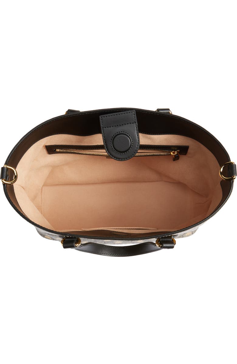 Gucci Bee GG Supreme Small Canvas Tote, Alternate, color,