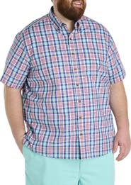 Harbor Bay by DXL Big & Tall Easy-Care Large Plaid Sport Shirt