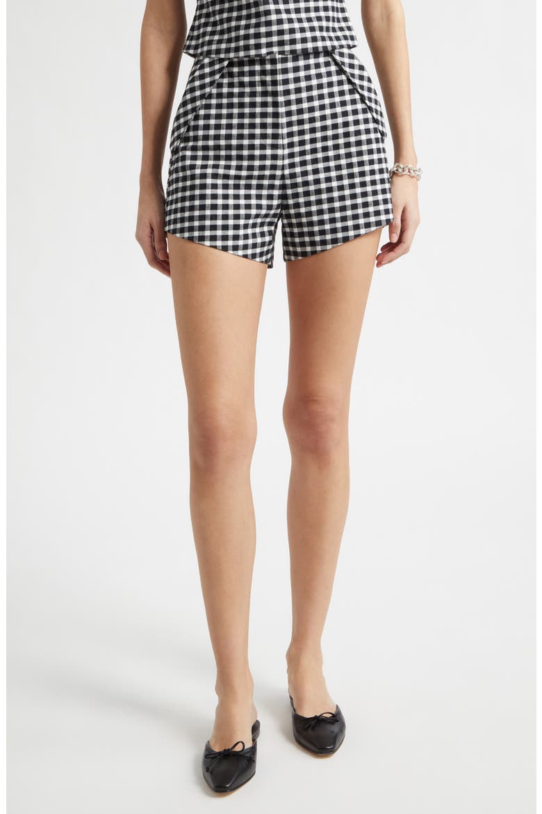 Chiara Check Shorts, Main, color, BLACK/ WHITE
