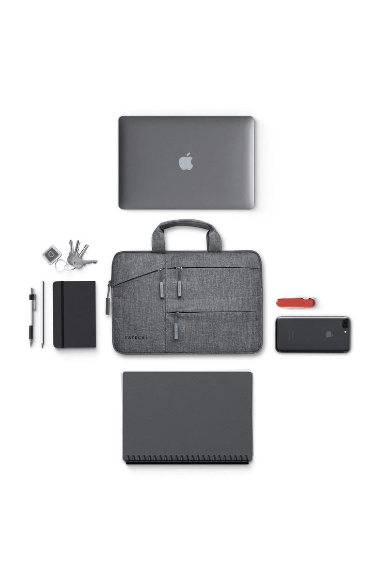 Satechi Water-Resistant Laptop Carrying Case with Pockets, Alternate, color, Black