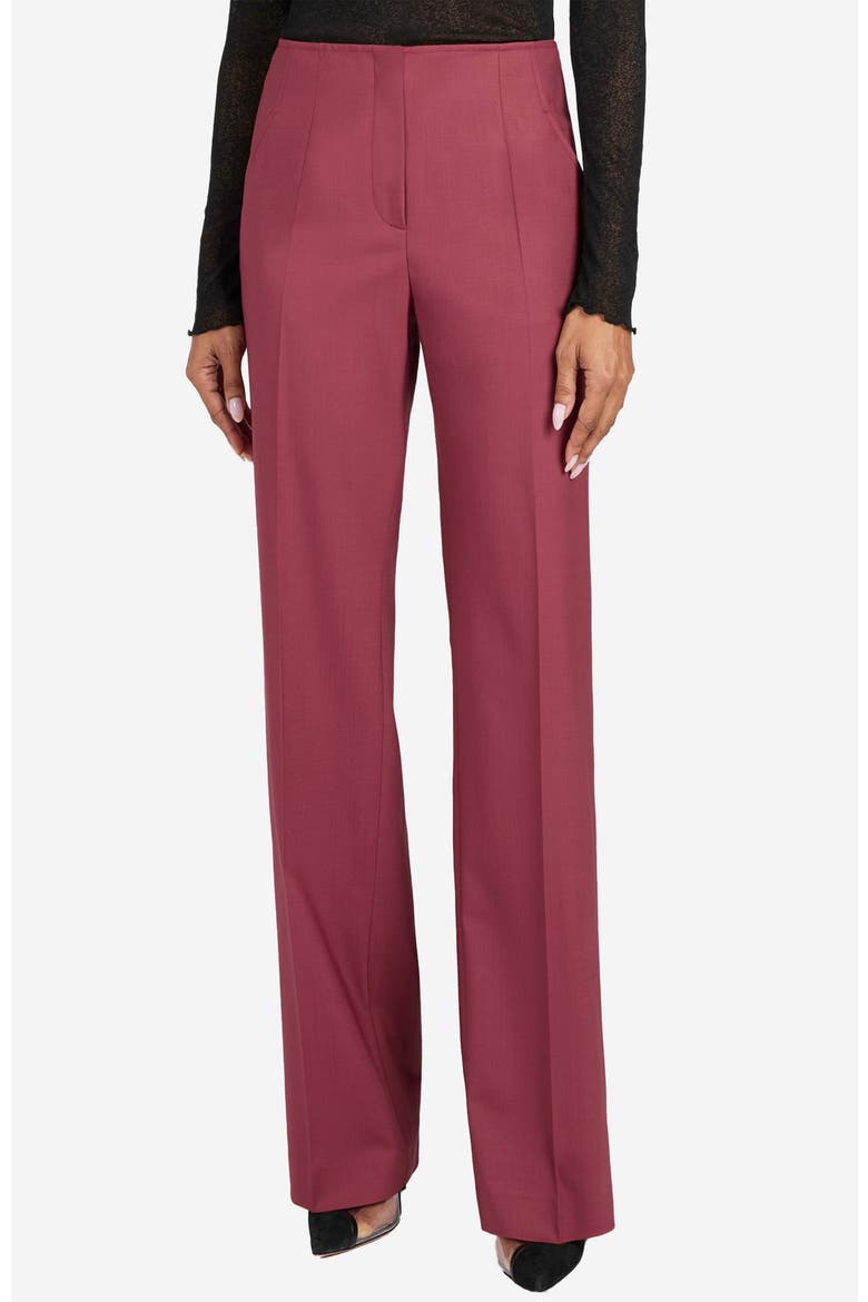 Della Wool Stretch Straight Leg Pants, Main, color, CRUSHED BERRY