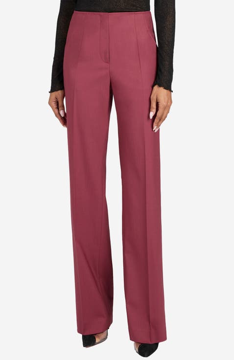 Della Wool Stretch Straight Leg Pants