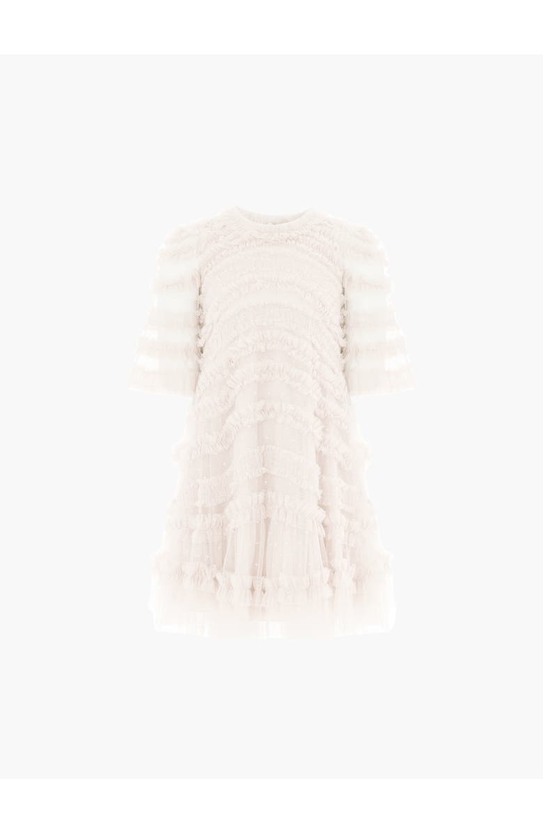 Needle & Thread Amara Ruffle Kids Dress, Alternate, color, Cream