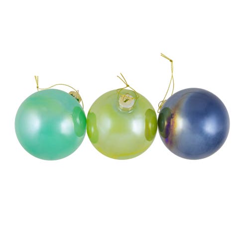 Northlight Shiny Glass Ball Christmas Ornaments In Multi