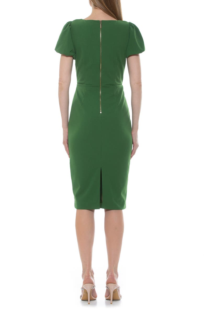 Alexia Admor Odette Puff Sleeve Midi Sheath Dress, Alternate, color,