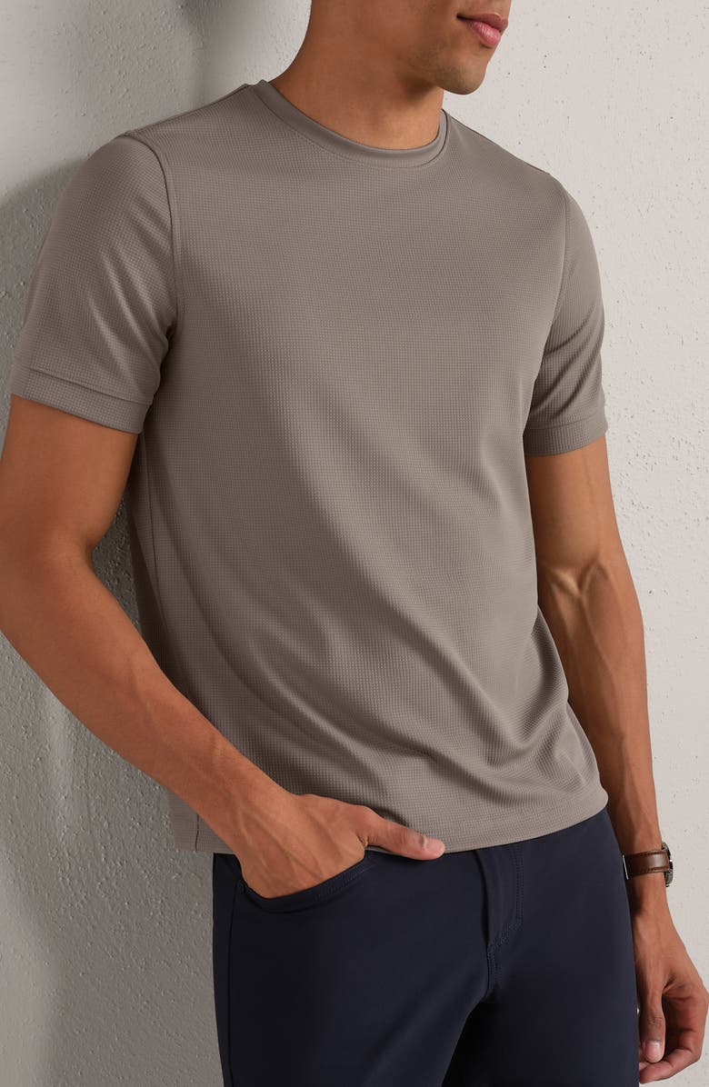 Rhone Waffle Tech Crew T-Shirt, Alternate, color, Foggy Taupe