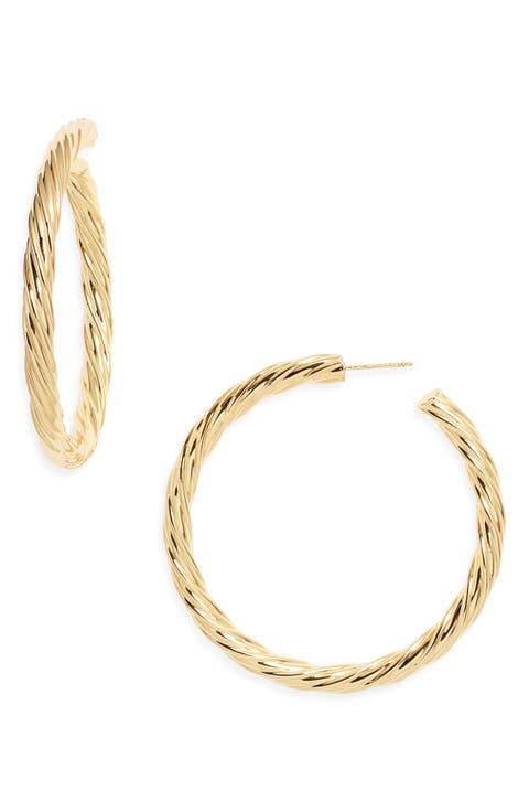 The Kaia Twist Hoop Earrings