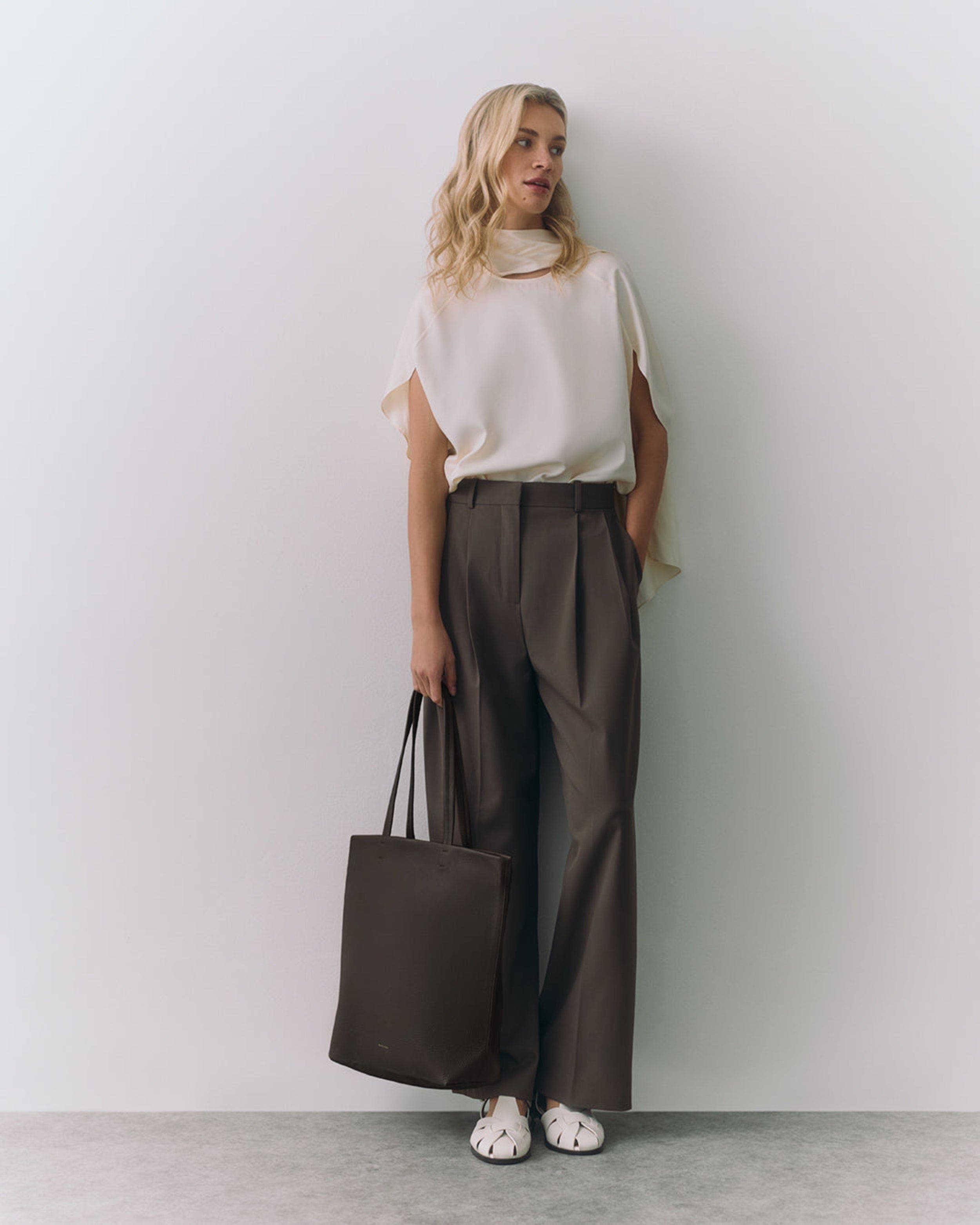 Cuyana Tall Easy Tote, Alternate, color, Mocha