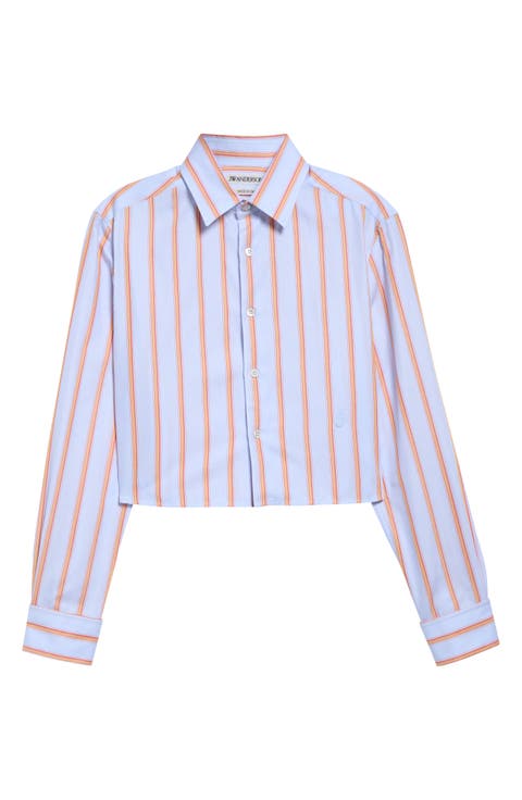 Striped Cropped Shirt