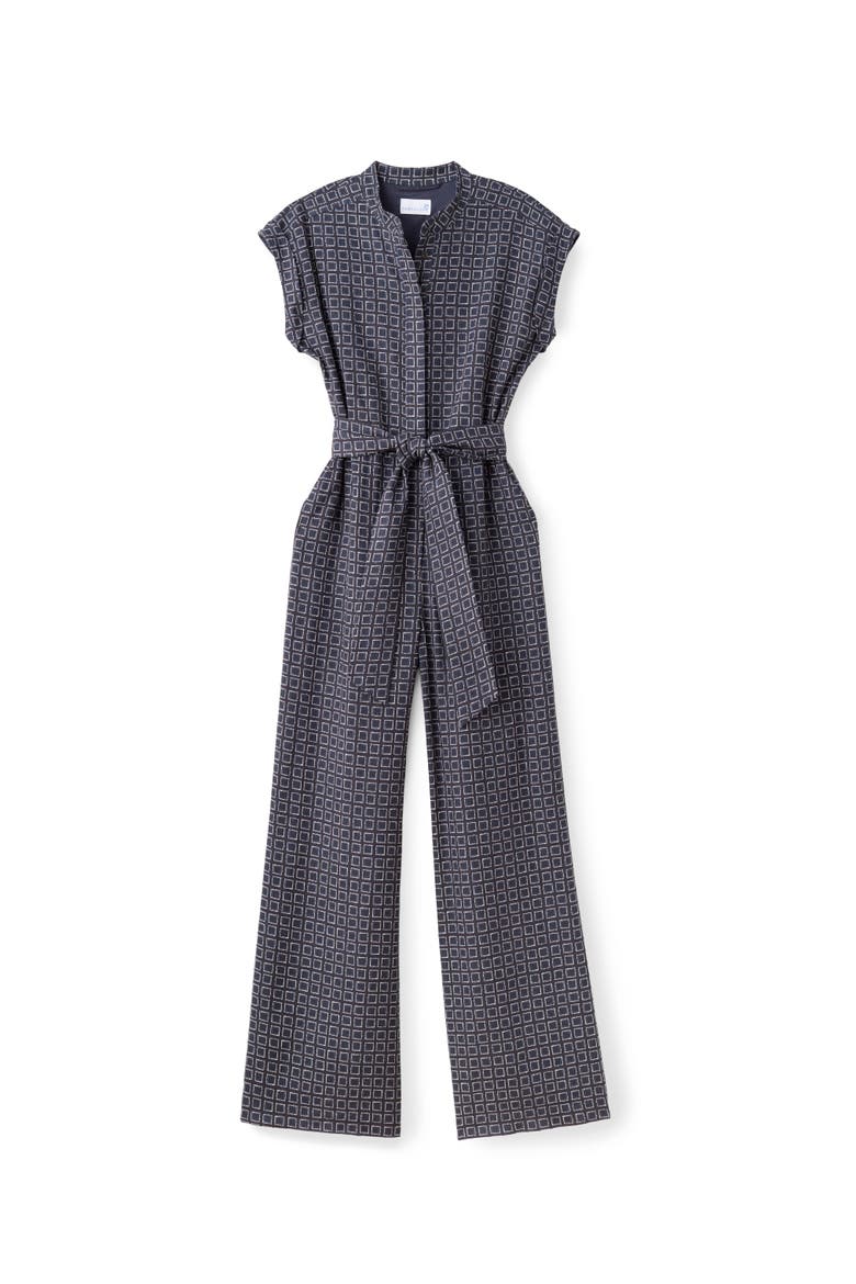 Marin Linen Jumpsuit, Main, color, Midnight Blue