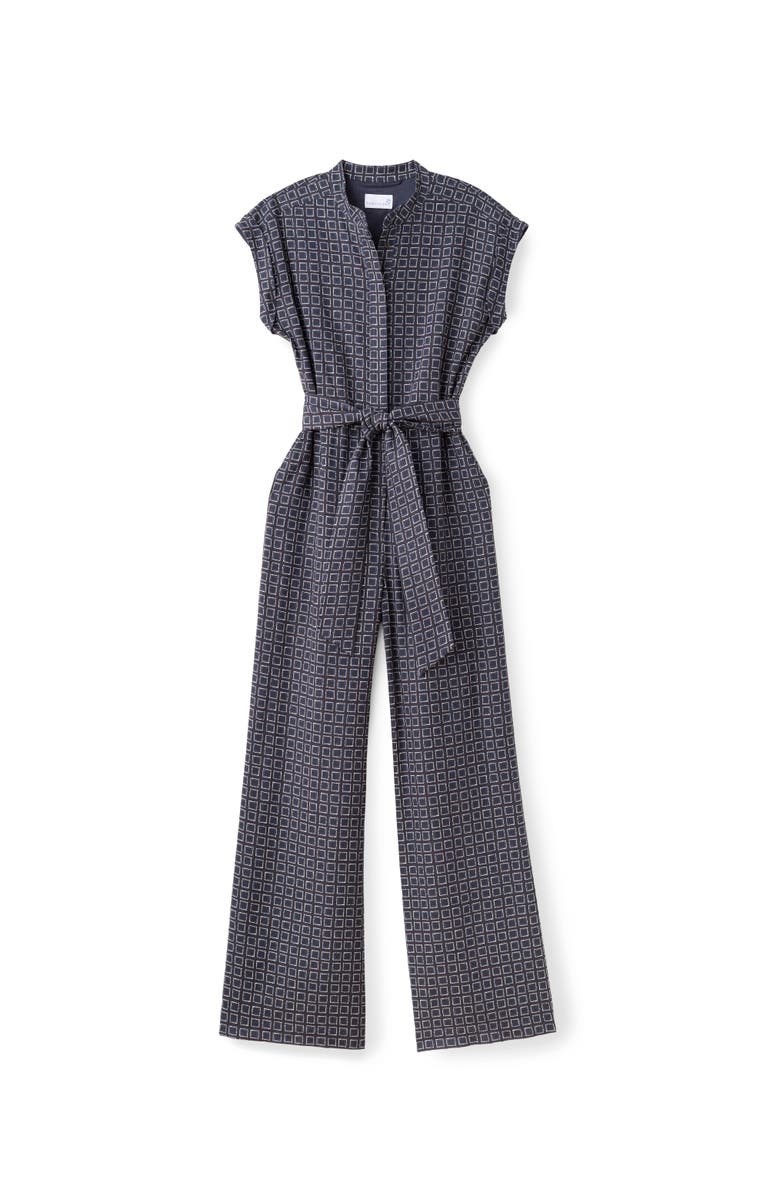 Cartolina Marin Linen Jumpsuit, Main, color, Midnight Blue