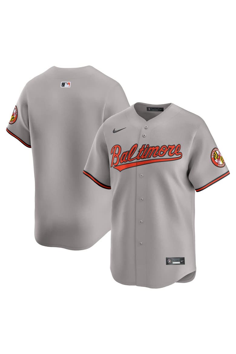 Men's Nike Gray Baltimore Orioles Road Limited Jersey, Alternate, color, Gray