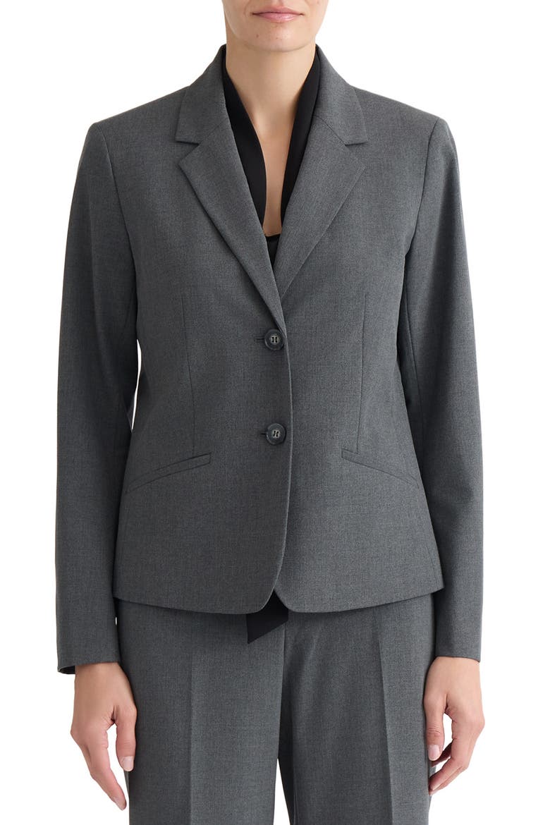 Washable Two-Button Blazer, Main, color, MODERN CHARCOAL