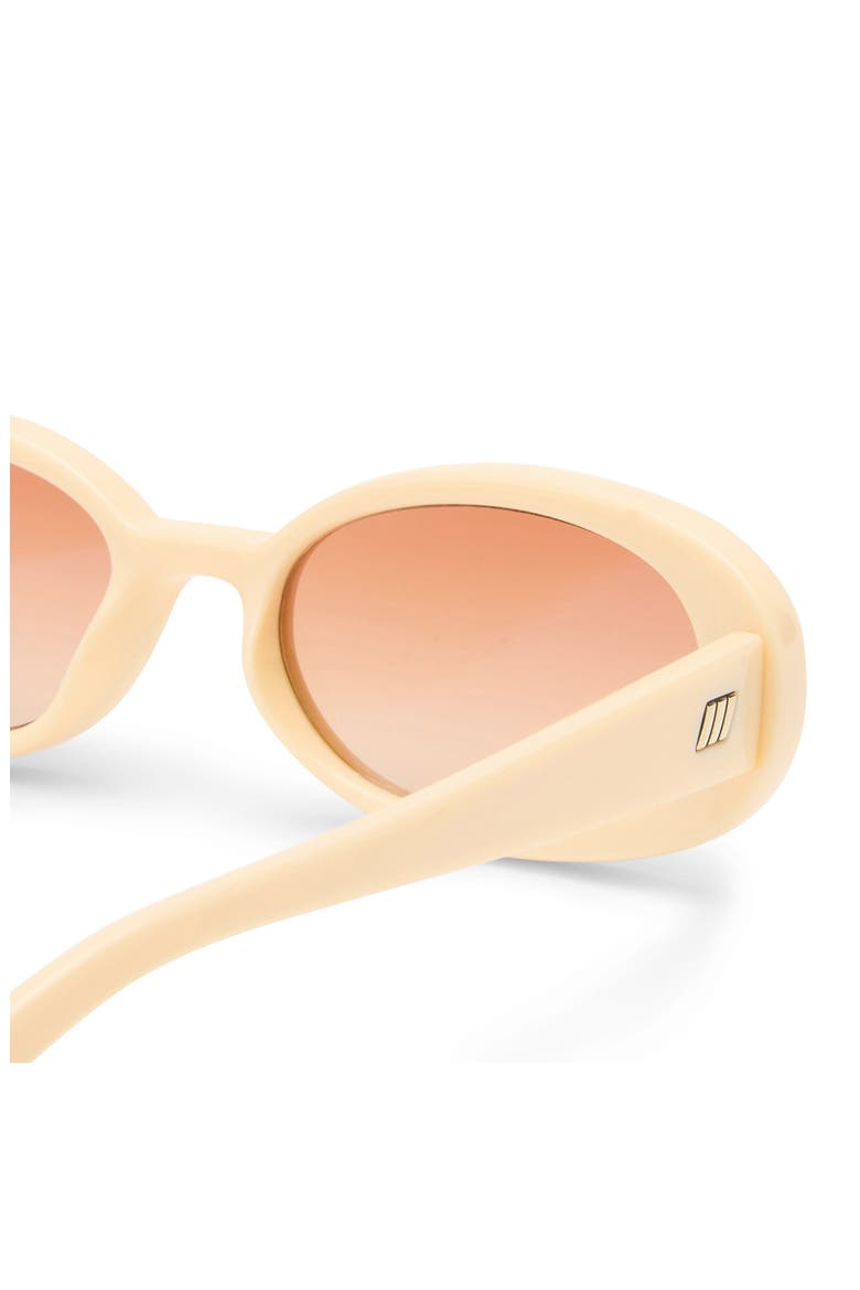 Outta Love 51mm Oval Sunglasses, Alternate, color, ECRU/ WARM BROWN GRAD