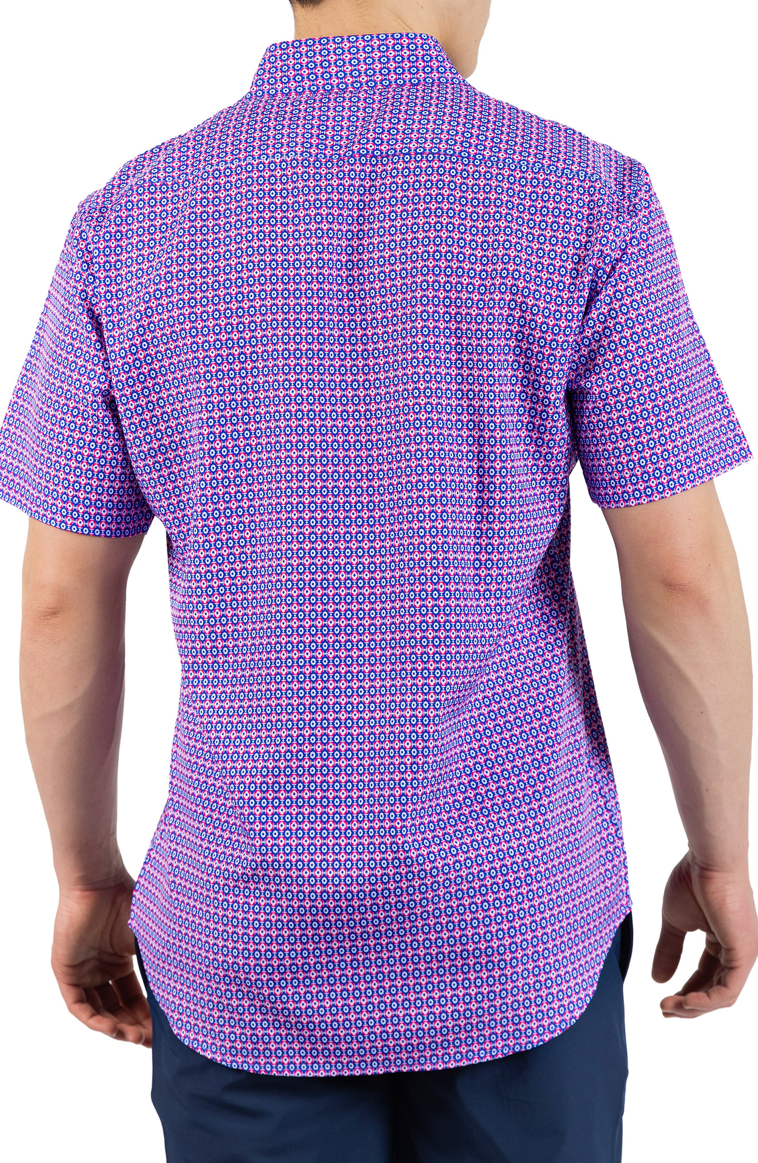 Moroccan Tile Short Sleeve Button-Up Shirt - image 2