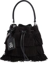 Stuart Weitzman Mini Rae Fringe Bucket Bag