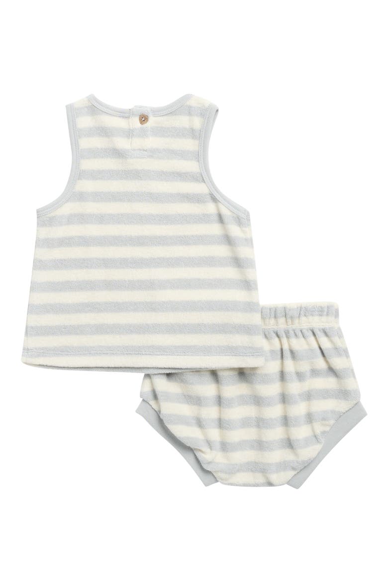 Kids' Stripe Terry Cloth Tank & Shorts Set, Alternate, color, SKY