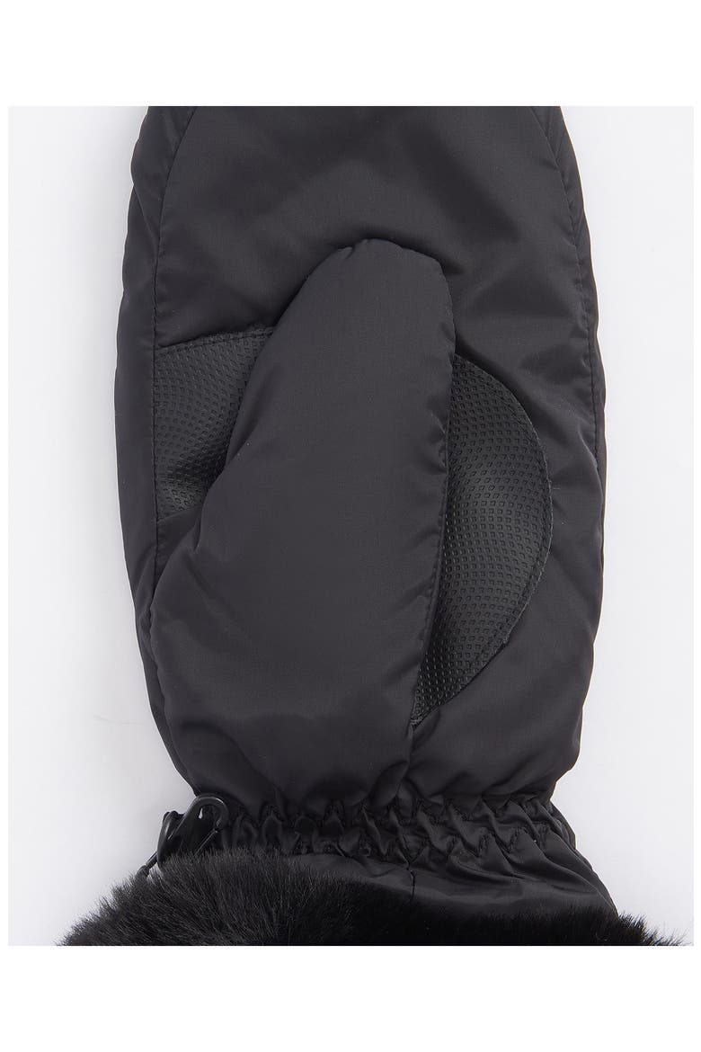 Primrose Waterproof Insulated Mittens with Faux Fur Trim, Alternate, color, BLACK I