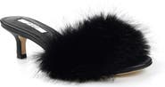 ZIGI Faux Fur Kitten Heel Sandal