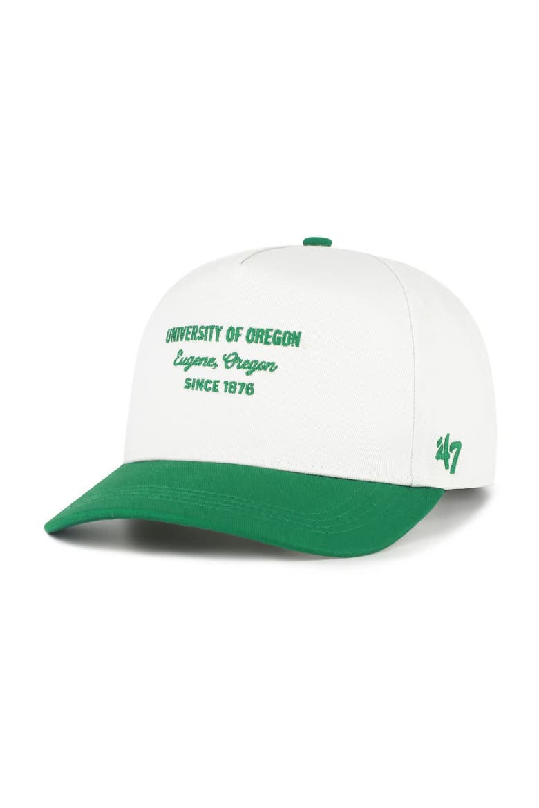 Men's '47 White Oregon Ducks Contemporary Basics Two-Tone Hitch Adjustable Hat, Main, color, White
