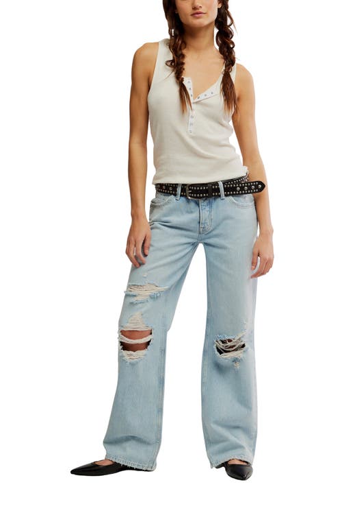 Free People We The Free Tennessee Low Rise Boyfriend Jeans In Outlaw In Blue