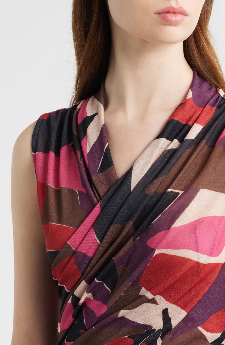 Rails Vanya Abstract Print Faux Wrap Midi Dress, Alternate, color, Paradise