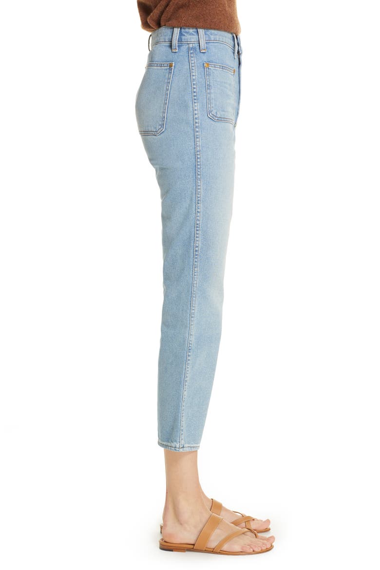 Rachel Patch Pocket Crop Flare Jeans, Alternate, color, AUSTIN