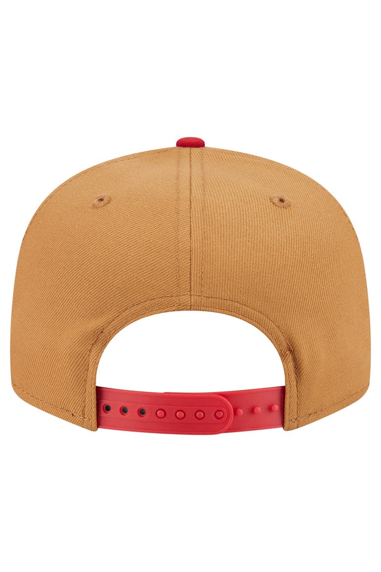 Men's New Era Khaki/Red Cincinnati Reds Ice Cream 9FIFTY Snapback Hat, Alternate, color, Khaki