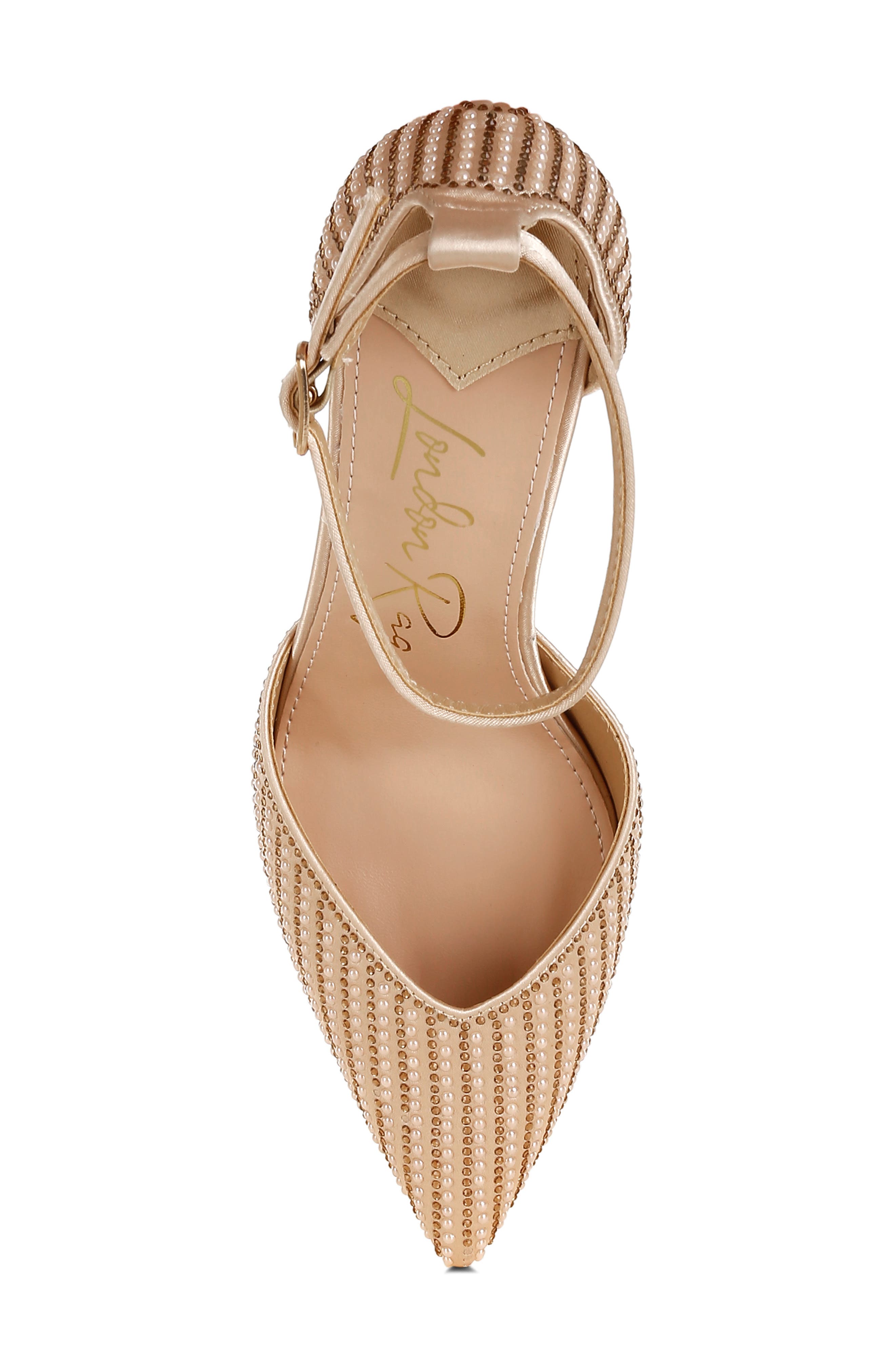 LONDON RAG Wanda Ankle Strap Pump, Alternate, color, Gold