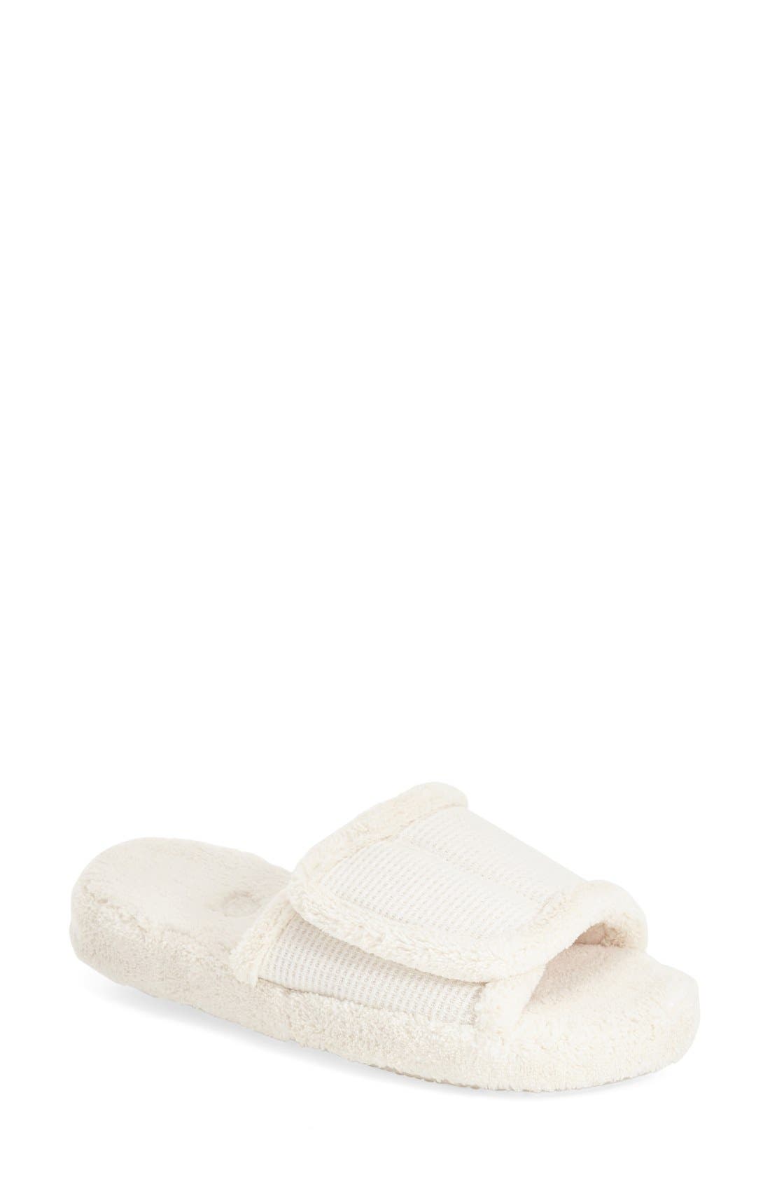 Acorn Waffle Spa Slide Slipper, Main, color, Natural